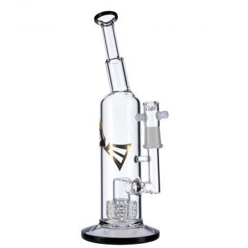 Evolution E-Series Hydro Glass Bong with Slitted Drum Perc | Black 