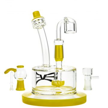 Evolution Eclipse Dab Rig with Showerhead Diffuser | Yellow - Complete Set