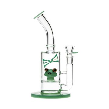 Evolution Kermit Bong with 18.8mm Bowl | 11 Inch | Milky Teal | side view 1