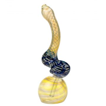 Glassheads Fumed Wrap-and-Rake Sherlock Bubbler | Blue 