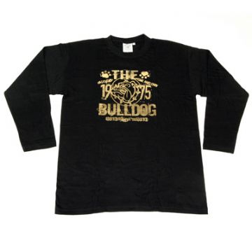 The Bulldog Amsterdam - Gold Foil Print Long-Sleeve Shirt - Black