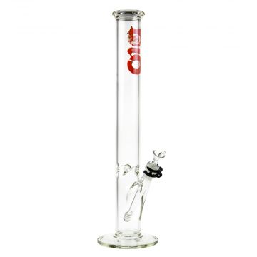 Bio Hazard Glass Straight Ice Bong | 18 Inch - Red