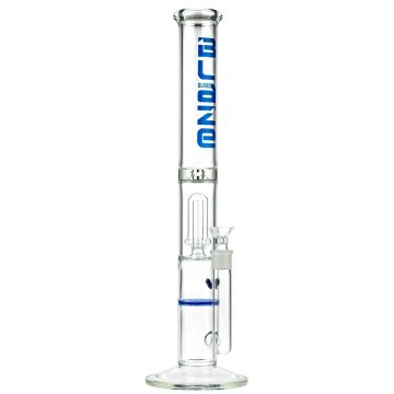 Blaze Glass Multi-Level Perc Bong with Disc Perc and UFO Perc | Blue - Side View 1