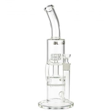 Blaze Glass 'Twister'  4mm Glass Recycler Bong - Side View 1