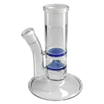 Blaze Glass - Mix and Match Kit Series - 5mm Glass Double Disc Diffuser Base - Blue