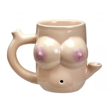 Ceramic Boob Lovers Pipe Mug | 12oz