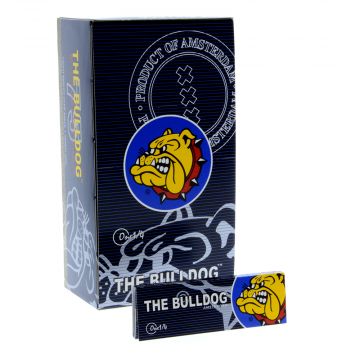 The Bulldog Amsterdam - Black 1 1/4 Hemp Rolling Papers - Box of 50 Packs 