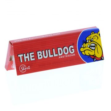 The Bulldog Amsterdam - Red Single Wide Short Hemp Rolling Papers - Single Pack 