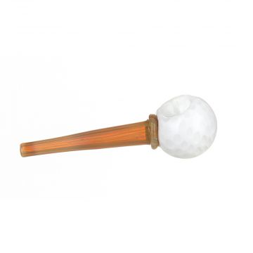 Glass Spoon Pipe – Golf Ball with Brown Tee Stem