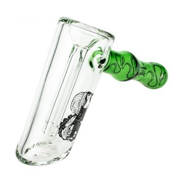 Cheech & Chong’s Up in Smoke Bubbler with Slitted Diffuser | Green - Side View 1