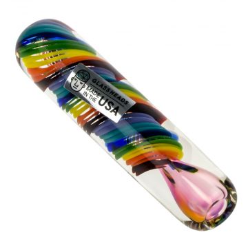 GlassHeads Fumed Rainbow One-Hitter Hand Pipe