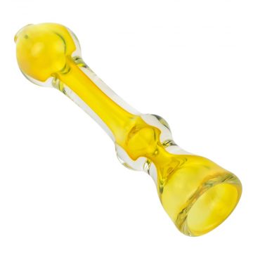 GlassHeads Silver Fumed One-Hitter Hand Pipe 