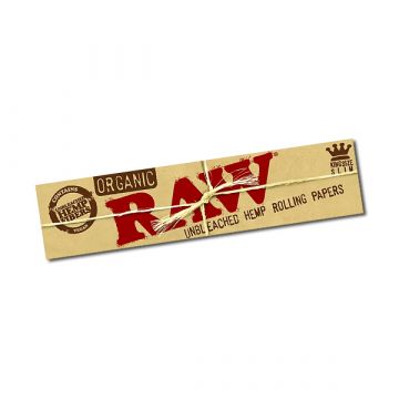 RAW Organic King Size Slim Hemp Rolling Papers - Box of 50 Packs