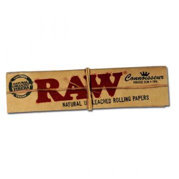 RAW Connoisseur King Size Slim Hemp Rolling Papers with Filter Tips - Box of 24 Packs