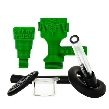 Headdies 3D Printed Dab Vac Bong Adapter | Green - Complete Set 