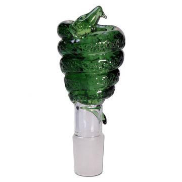 Glass-on-Glass Viper Bowl - Green