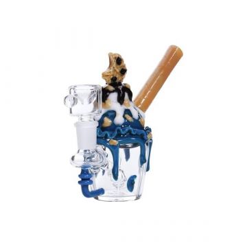 Empire Glassworks Cookie Monster Sundae Mini Bubbler 