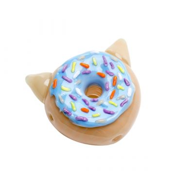 Empire Glassworks Glazed Kitty Donut Hand Pipe | Blueberry 