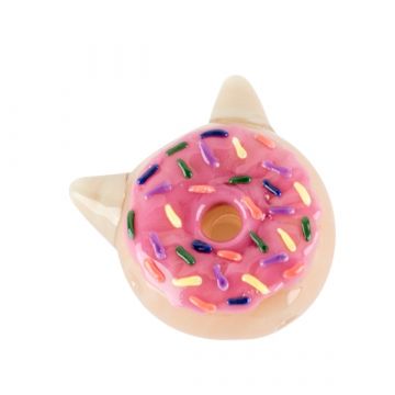 Empire Glassworks Glazed Kitty Donut Hand Pipe | Strawberry 