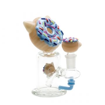 Empire Glassworks Kitty Donut Bubbler