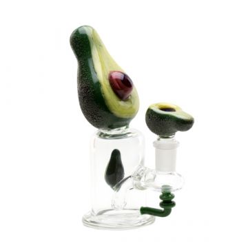 Empire Glassworks Avocado Mini Bubbler - Side View 1