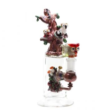 Empire Glassworks Hootie & Friends Bubbler - Side View 1