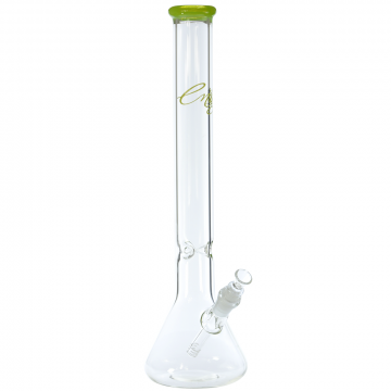 Envy Glass 18 Inch Beaker Ice Bong with Colored Acccents | 50 mm - Slyme- Side view 1