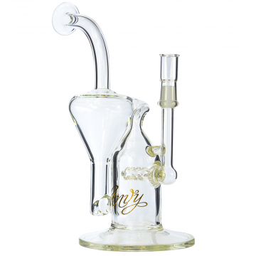 Envy Glass Inline Clear Recycler Bong - Side view 1