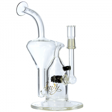 Envy Glass Inline Pop Rock Recycler Bong - Black - Side view 1