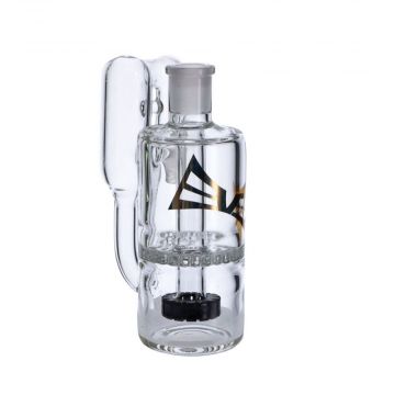 Evolution Sun Dog Recycler Ash Catcher with Double Perc | 14.5mm | Black 