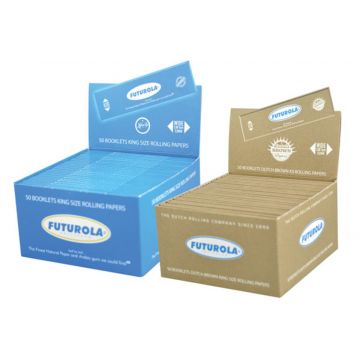 Futurola Kingsize Rolling Paper | Box with 50 Packs | All colors