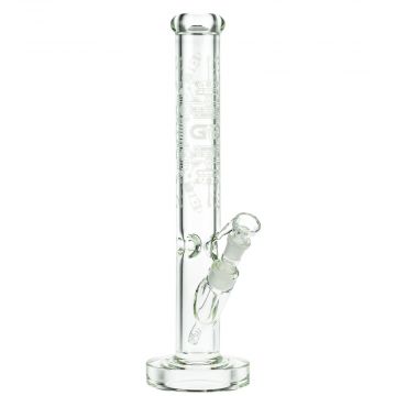 Grace Glass Straight Ice Bong with LED Light Module - Side View 1