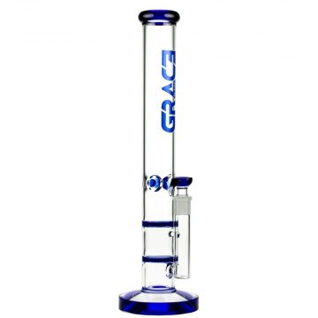 Grace Glass Cane GG Ice Bong | Blue - Side View 1