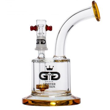 Grace Glass - Limited Edition Vapor Bubbler with Showerhead Diffuser - Amber