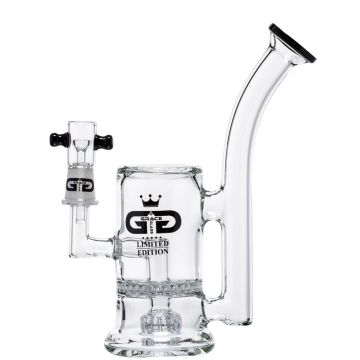 Grace Glass - Limited Edition Vapor Bubbler with HoneyComb Disc Perc and Drum Diffuser - Black