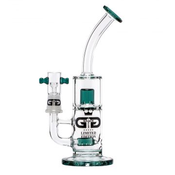 Grace Glass - Limited Edition Vapor Bubbler with Slitted Inline Diffuser and Splashguard - Green