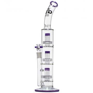 Grace Glass - Limited Edition Ice Bong with Triple Slit Diffuser Percs – Purple