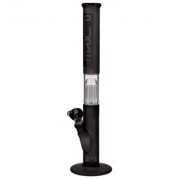 Pure Glass 10-arm Perc Straight Bong - Black Frosted