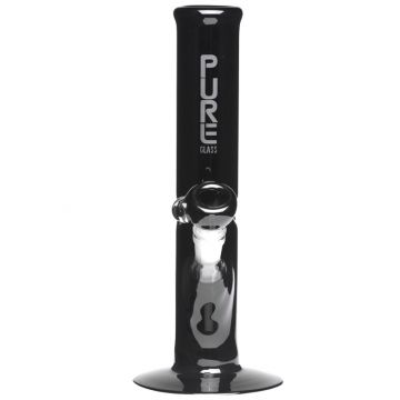 Pure Glass Classic 4412 Straight Bong - 12 Inch - 44mm - Black