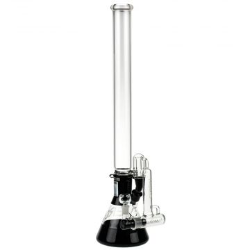 Pure Glass ZERO X2 Detachable Beaker Bong with Ash Catcher | Black - Side view 1
