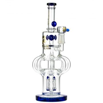 Tsunami Glass Rocktapus Bong with Rocket Perc and Spore Perc | Blue