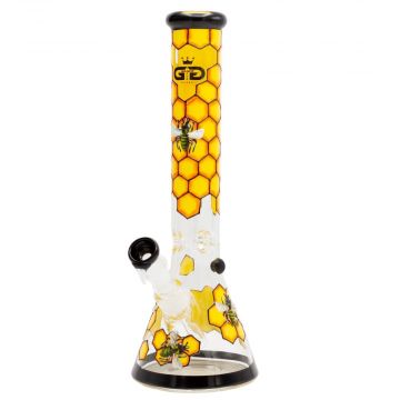 Grace Glass Beehive Beaker Base Ice Bong | side view 1