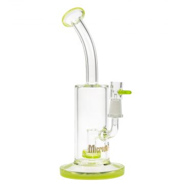 Black Leaf Microperc Oil Bong with Showerhead Diffusor - Light Green - Side View 1