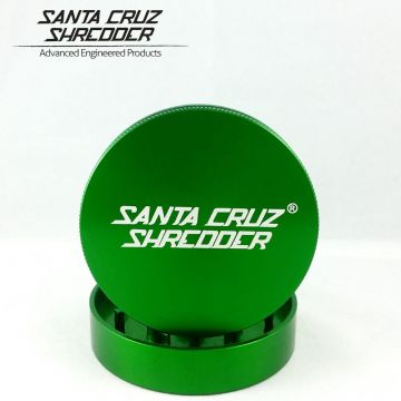 Santa Cruz Shredder Medium Aluminum Herb Grinder | 2 Part | Green