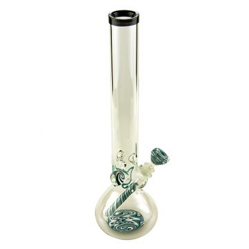 Glass Ice Bong - Fully Color Worked with 3-D Marble