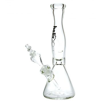 Grav Labs - Helix Tube - Mini Beaker Base 7mm Scientific Glass Bong – 14 inches - Black