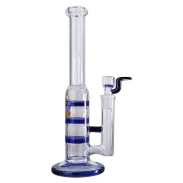 Black Leaf – Glass Bong with Triple HoneyComb Disc Perc – 25.5cm