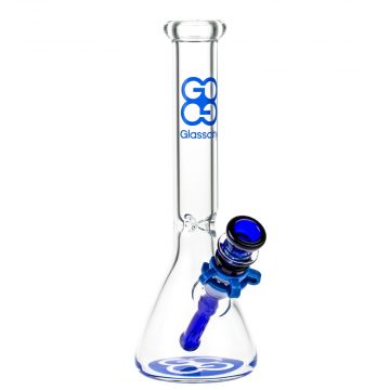 Glasscity Limited Edition Beaker Base Ice Bong | Blue - Side View 1