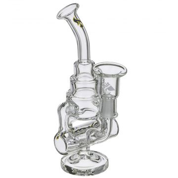 Hitman – Baby Cake Recycler with Hammerhead Perc – Blue Logo - 10mm