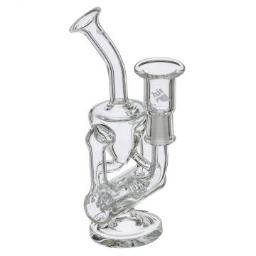 Hitman – Baby Funnel Recycler with Hammerhead Perc - White logo – 10mm